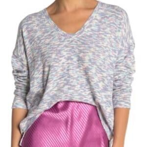 CodeXMode Space Dye Sweater Rainbow Pastel Aztec Ribbed Marled XS NWT